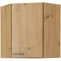 Szafka kuchenna MODENA CZARNY/DĄB ARTISAN 60X60 GN-72 2F (45°)
