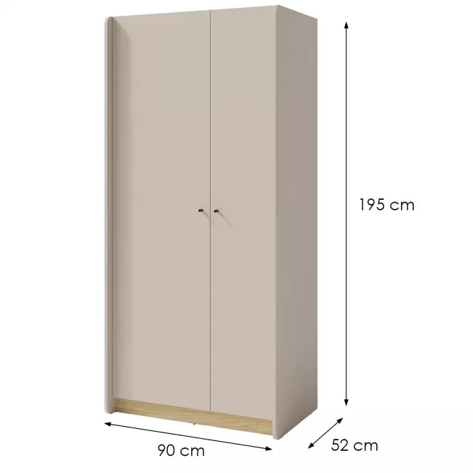 Szafa Alessio AE3 2D Beż /Dąb