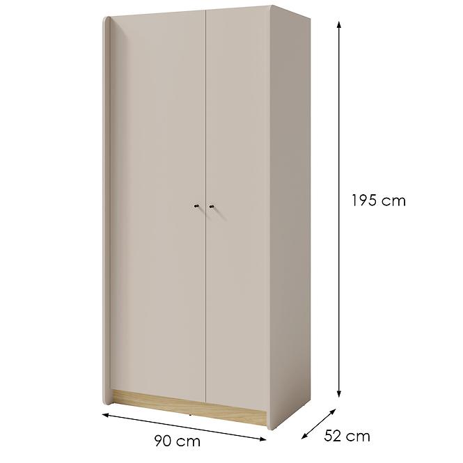 Szafa Alessio AE3 2D Beż /Dąb