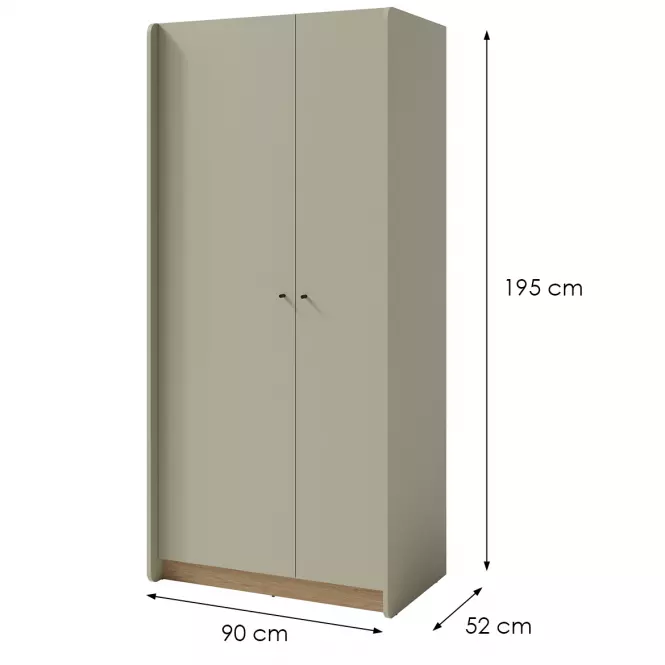Szafa Alessio AE3 2D Eukaliptus V/Dąb Baltic