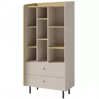 Witryna Alessio AE6 2S Beż /Dąb