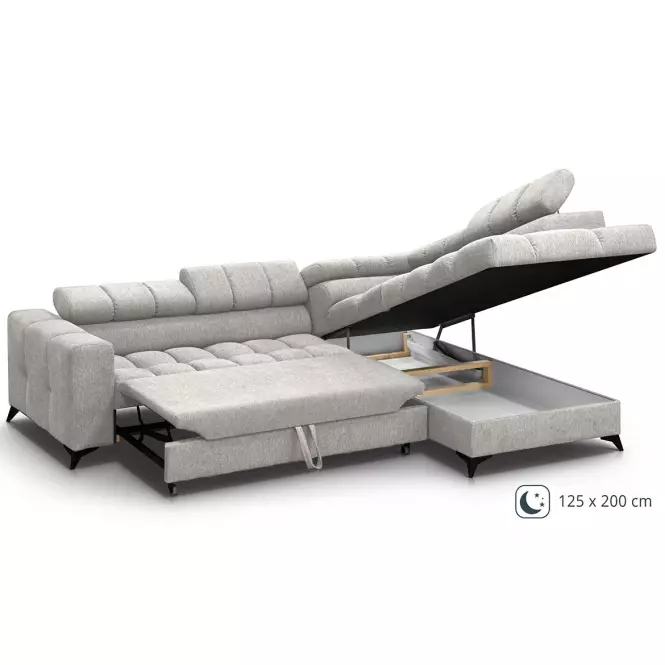 Narożnik z funkcją spania Volf L Polaris 01 prawostronny,4