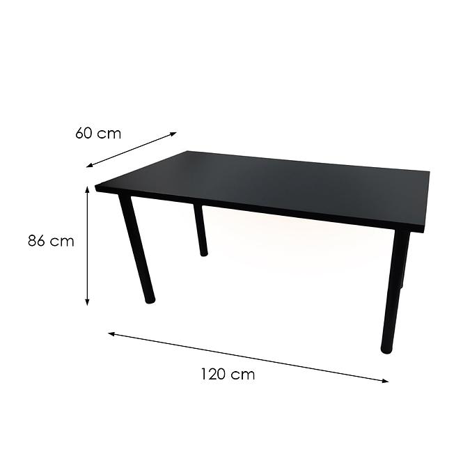 Biurko Gamingowe Low Czarne 120x60x2.8 Model 1