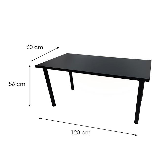 Biurko Gamingowe Top Czarne 120x60x2.8 Model 1