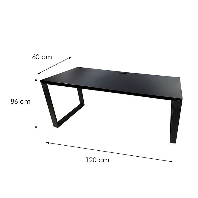 Biurko Gamingowe Top Loft Czarne 120x60x2.8 Model 2