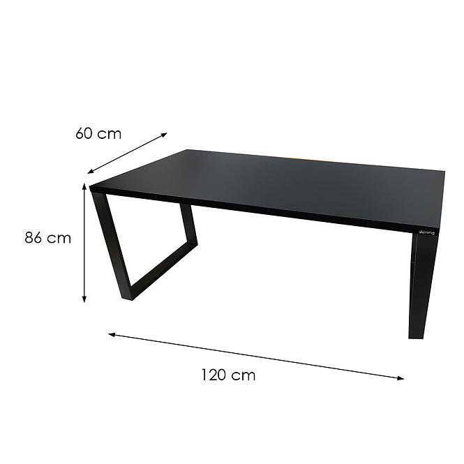 Biurko Gamingowe Top Loft Czarne 120x60x2.8 Model 1