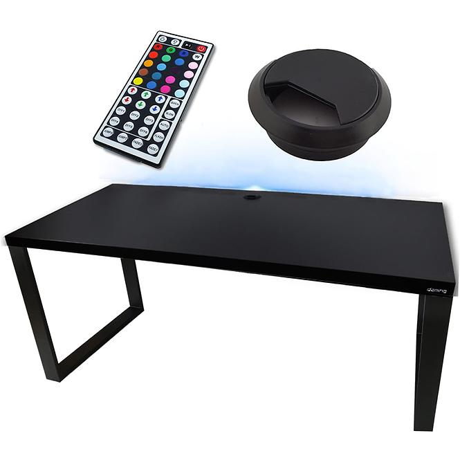 Biurko Gamingowe Low Loft Czarne 120x60x2.8 Model 2