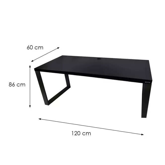 Biurko Gamingowe Low Loft Czarne 120x60x2.8 Model 2