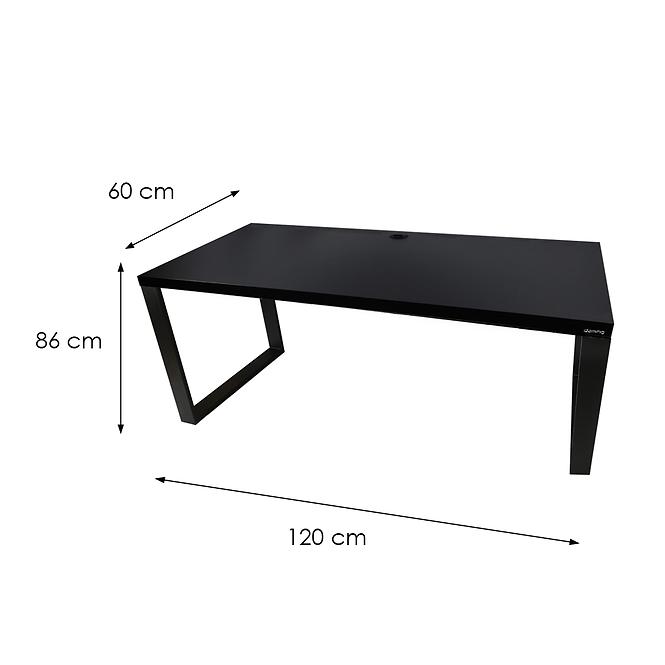 Biurko Gamingowe Low Loft Czarne 120x60x2.8 Model 2