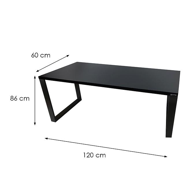 Biurko Gamingowe Low Loft Czarne 120x60x2.8 Model 0