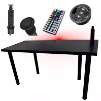 Biurko Gamingowe Low Loft Czarne 136x66x3.6 Model 3