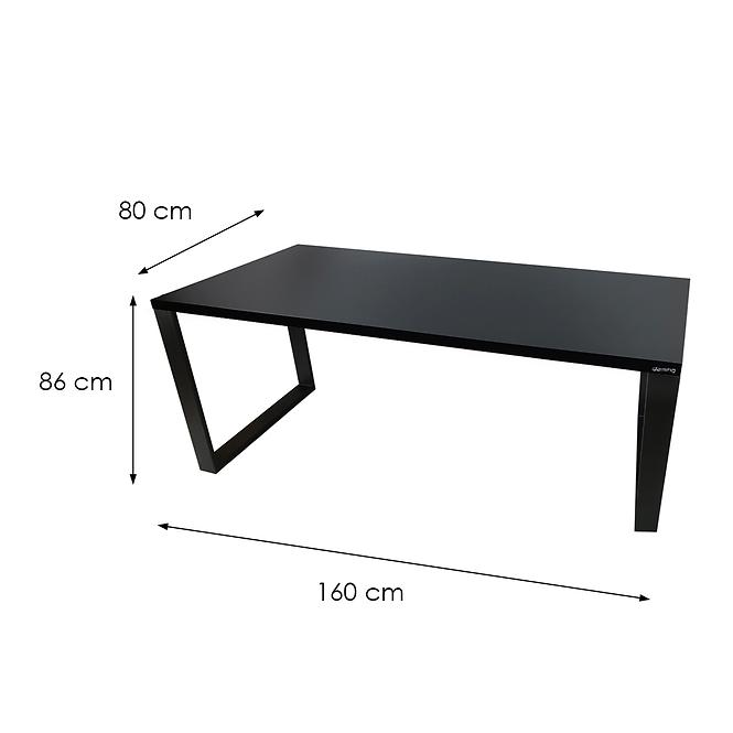 Biurko Gamingowe Low Loft Czarne 160x80x3.6 Model 0