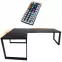 Biurko Gamingowe Narożne Loft Low Czarne 180x120x2.8 Model 1