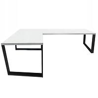 Biurko Gamingowe Narożne Loft Top Białe 202x136x2.8 Model 0