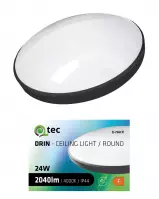 Plafon QTEC 24W 4000K czarny