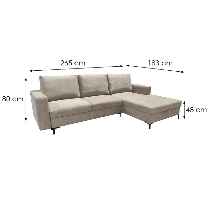 Narożnik z funkcją spania Vista Perfect Harmony 04 prawostronny
