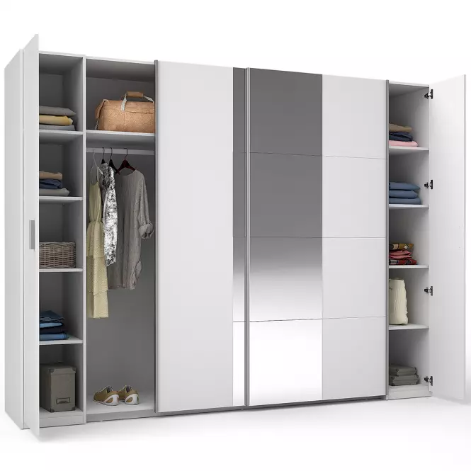Szafa Store 2D+2D III20-B biała/lustro
