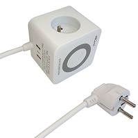Przedłużacz Power Cube 3-gn + Usb 2xa I 1xc ład. Indukc. 1.4m 3x1 