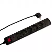 Przedlużacz 5-gn. z ochroną przepięciową 2xusb1.5m