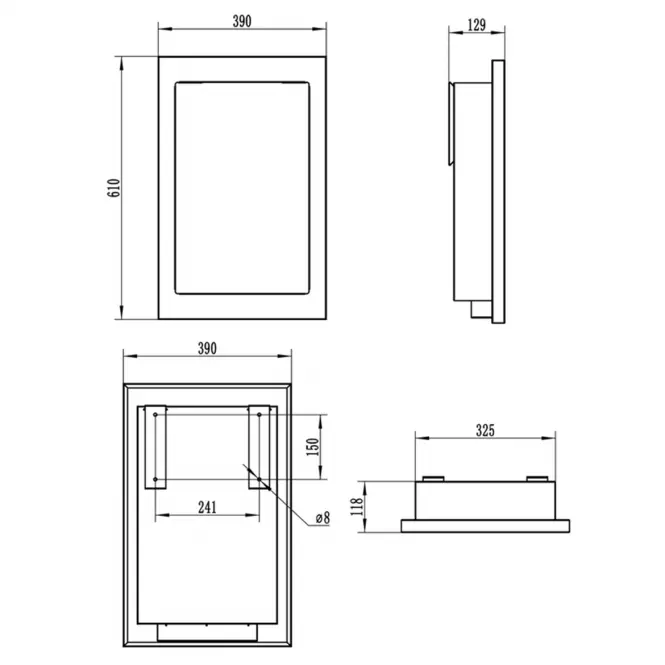 Biokominek Vertical czarny