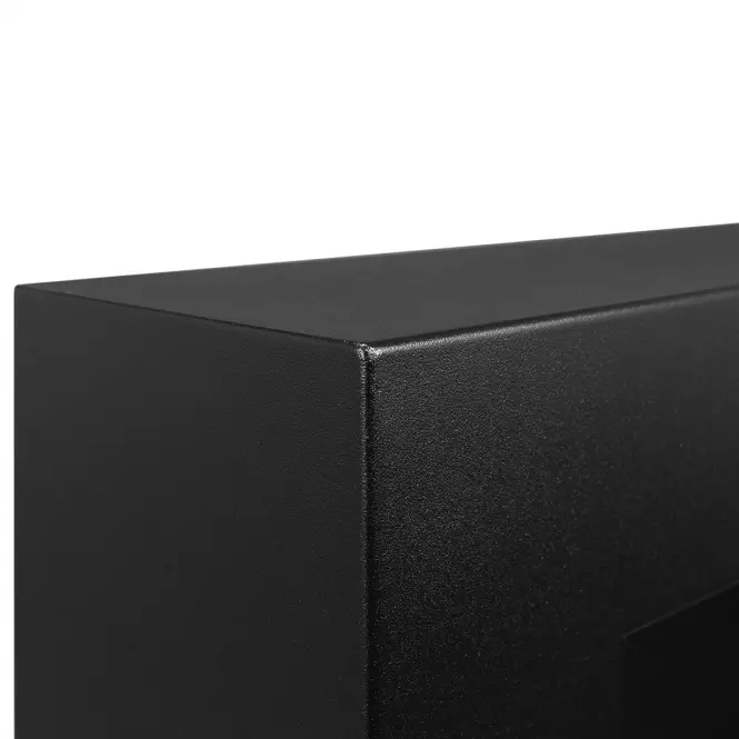 Biokominek 650x400 Box czarny mat z szkłem