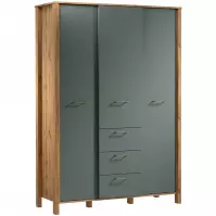Szafa Indygo S3D3S dąb wotan-green Szafa Indygo S3D3S dąb wotan-green