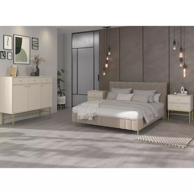 Stolik Nocny Tokyo 3 2S beż piaskowy 801