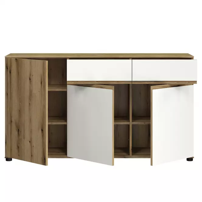 Komoda Camino 3D2S CMNK 02 dąb evoke+biały platynowy
