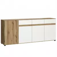 Komoda Camino 4D3S CMNK 03 dąb evoke+biały platynowy
