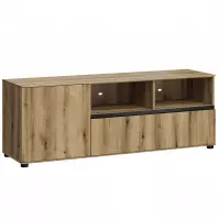 Szafka RTV Camino 1D2S CMNF 01 dąb evoke+dąb evoke+ob.czarne