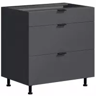 Szafka Kuchenna LOFT II D80 3SZ METALBOX grafit