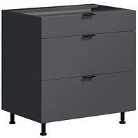 Szafka Kuchenna LOFT II D80 3SZ METALBOX grafit
