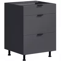 Szafka Kuchenna LOFT II D60 3SZ METALBOX grafit