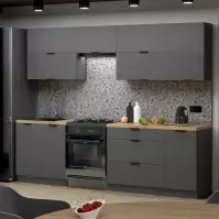 Kuchnia Loft II 260 grafit z blatem 