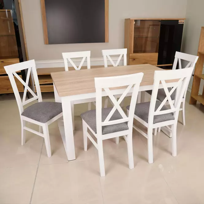 Stół Iris ST-29 160x90+2x40 sonoma/biały,7