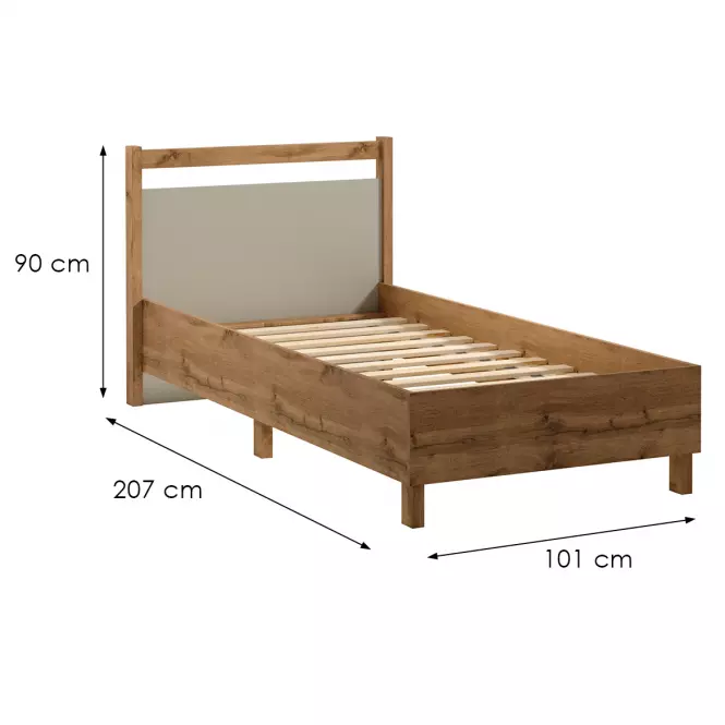 Łóżko Indygo L90 dąb wotan-beige
