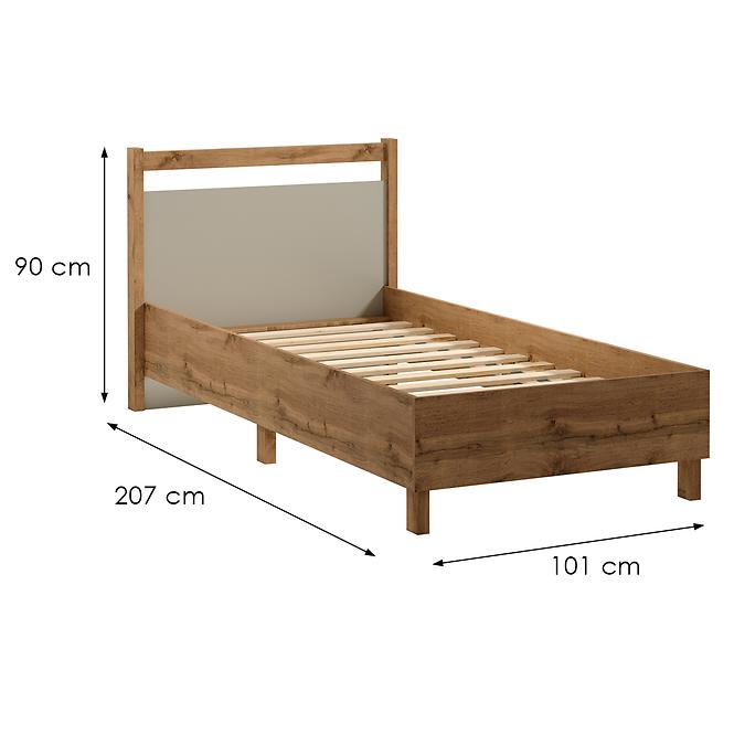 Łóżko Indygo L90 dąb wotan-beige