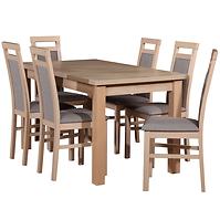Zestaw stół i krzesła Kobe 1+6 ST28 140/80+40L d.sonoma W74 tap.A4