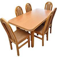 Zestaw stół i krzesła Daria 1+6 ST101 rustikal KR7 BR232 savi6 bottom964