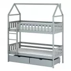 Łóżko Domek Gaja 80x160 grey