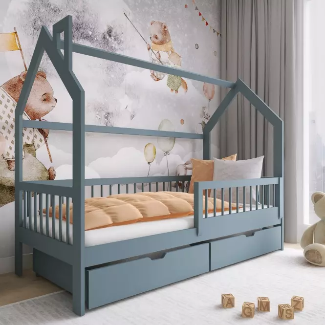 Łóżko Domek Oskar 90x200 grey