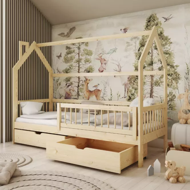 Łóżko Domek Oskar 80x160 pine