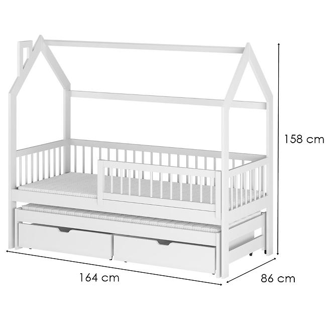 Łóżko Domek Papi 80x160 white