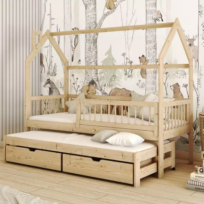Łóżko Domek Papi 80x160 pine