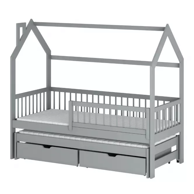 Łóżko Domek Papi 80x160 grey