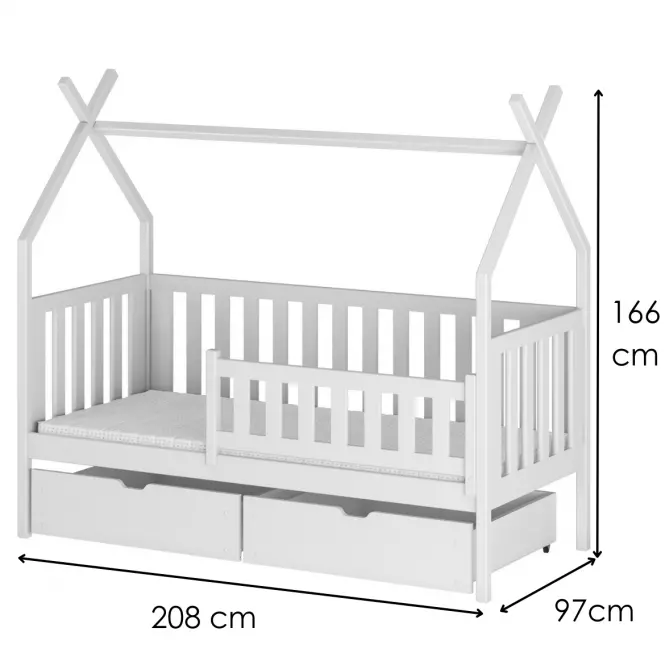Łóżko Domek Simba 90x200 white