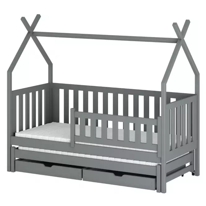 Łóżko Domek Tytus 90x200 grey