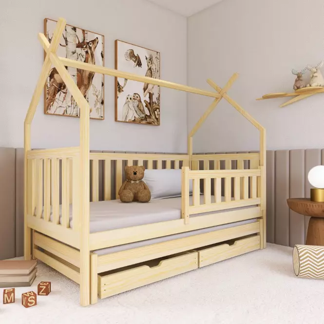Łóżko Domek Tytus 80x160 pine