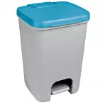 Kosz na śmieci z pedałem Essentials 20l szary/niebieski