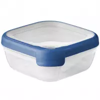 Pojemnik kwadratowy 0.75l 252968 transparentny/ niebies